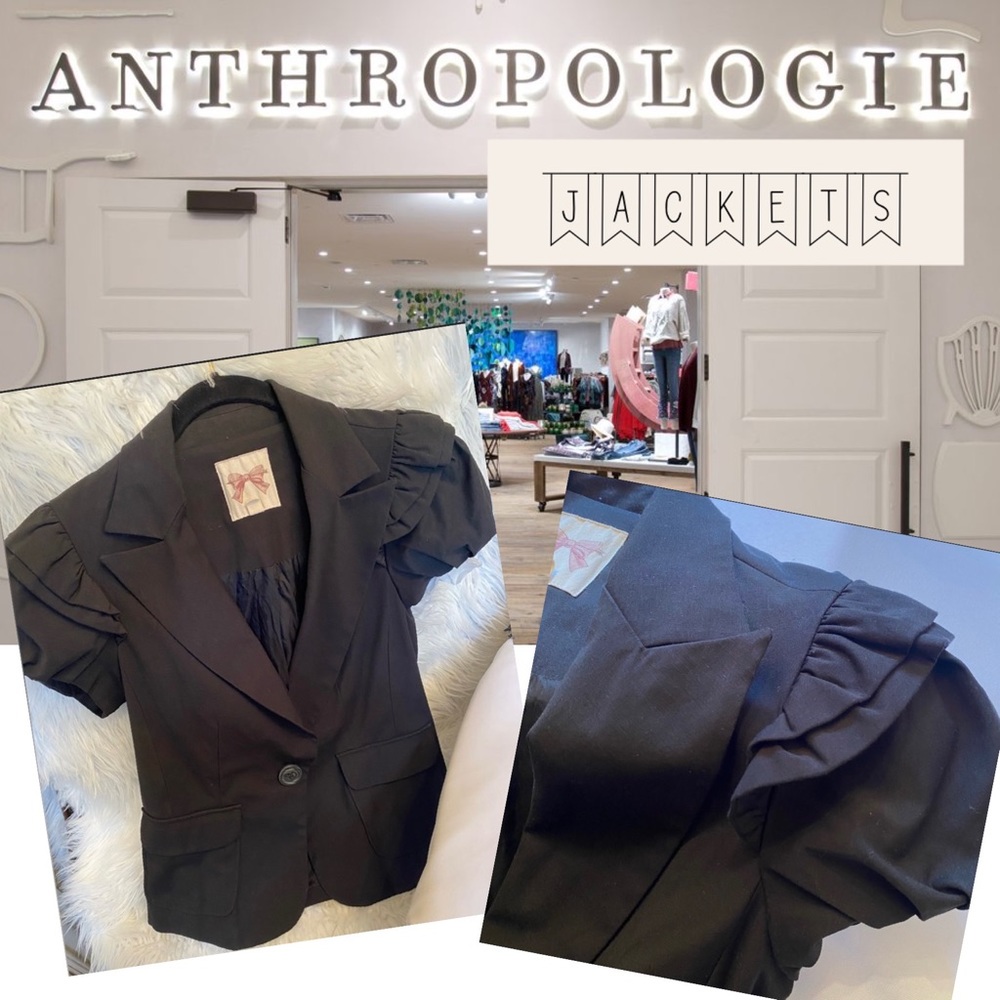 🦋HP🎉Anthropologie VinTage Ladies Feminine Fitted Button Blazer Jacket